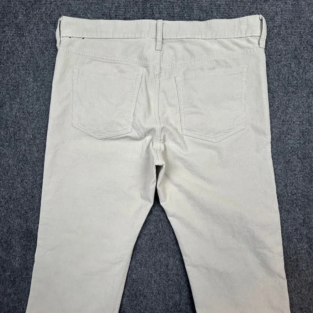 J.Crew Corduroy Pants Mens 35x32 Beige Flex Straight Fit CL248 Stone Stretch
